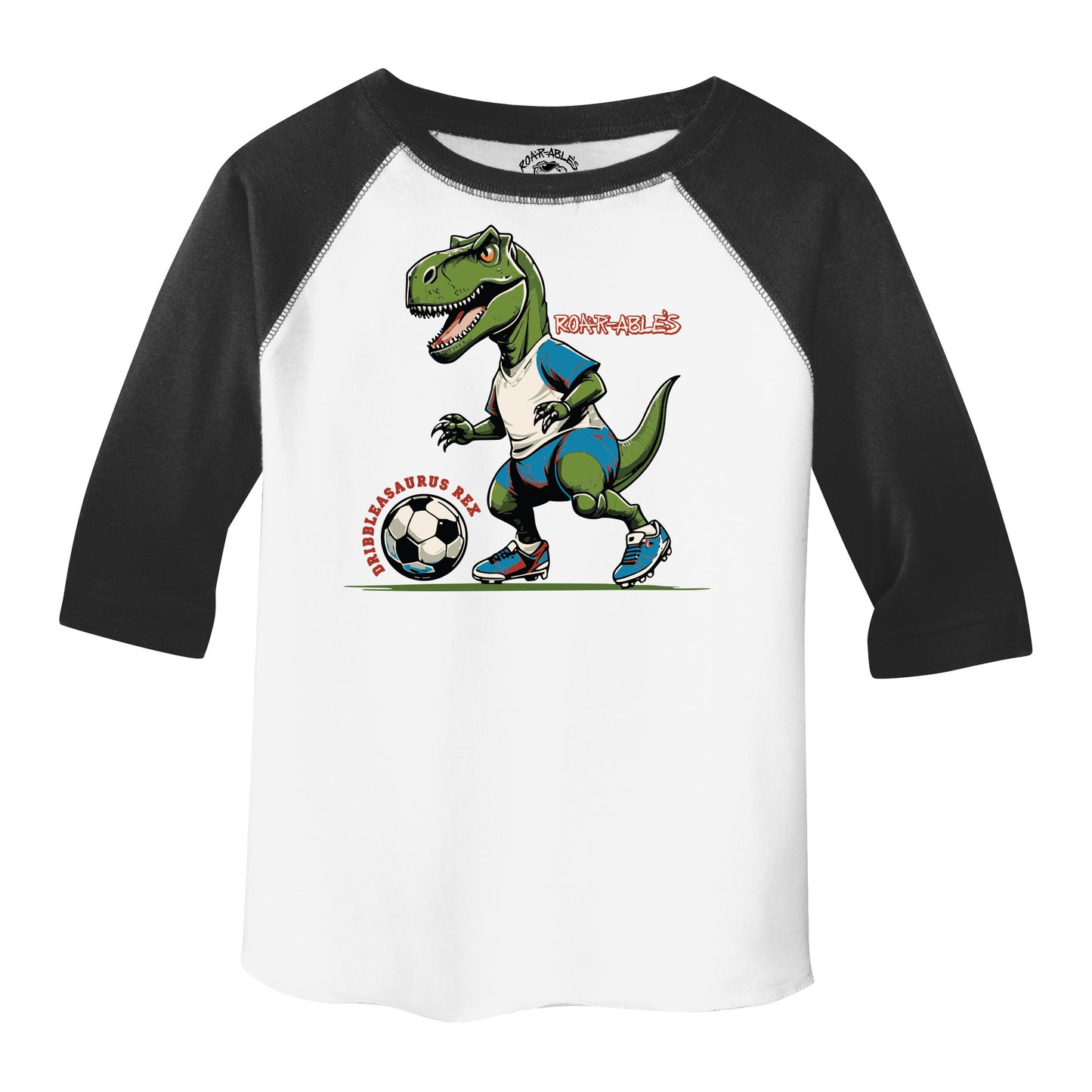 Dribbleasaurus Rex 3/4 Sleeve Raglan